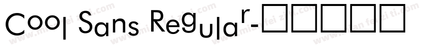 Cool Sans Regular字体转换